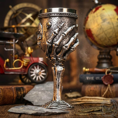 Gothic Skull Claw Large-Capacity Goblet in Stainless Steel