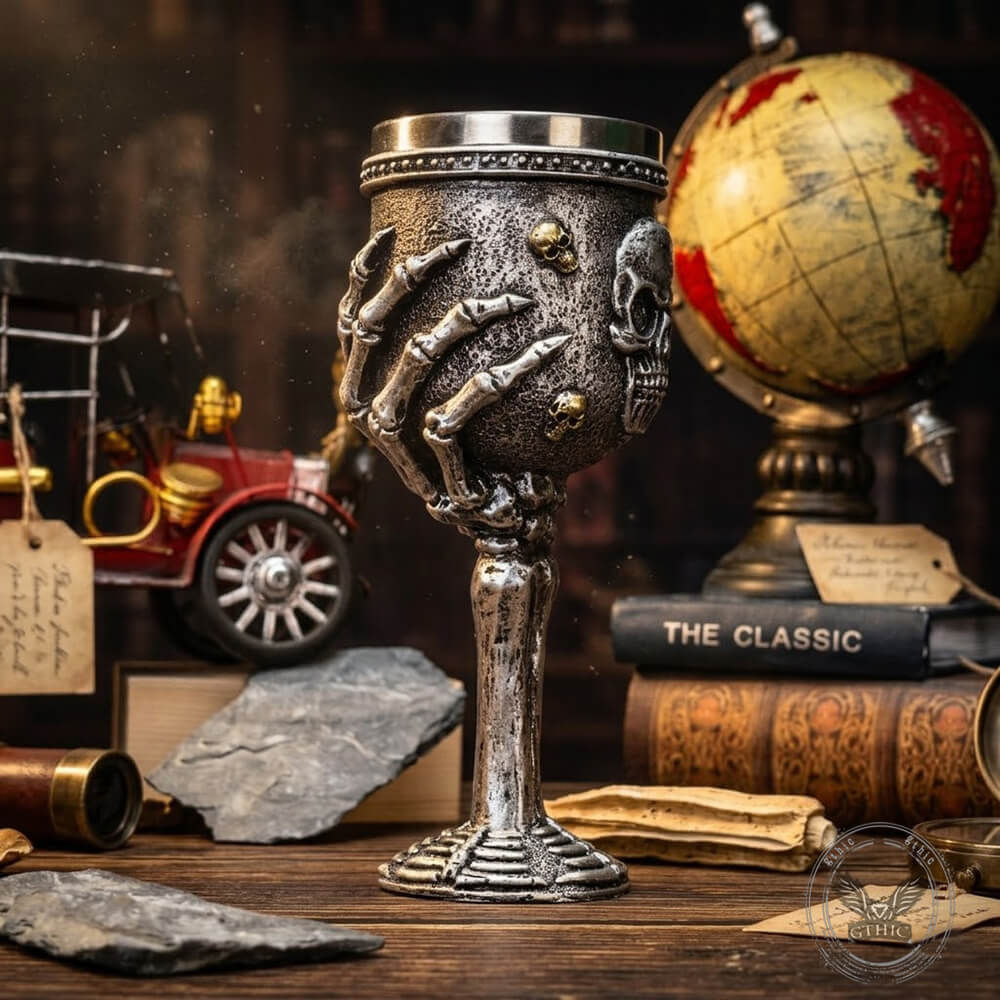 Gothic Skull Claw Large-Capacity Goblet in Stainless Steel