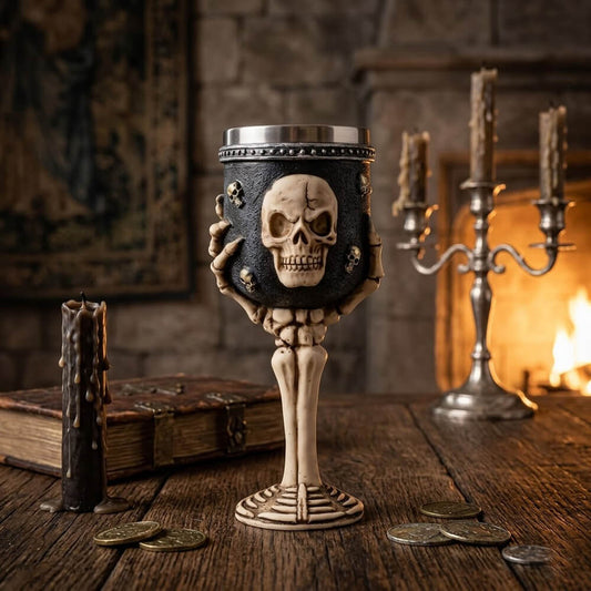 Gothic Skull Claw Large-Capacity Goblet in Stainless Steel