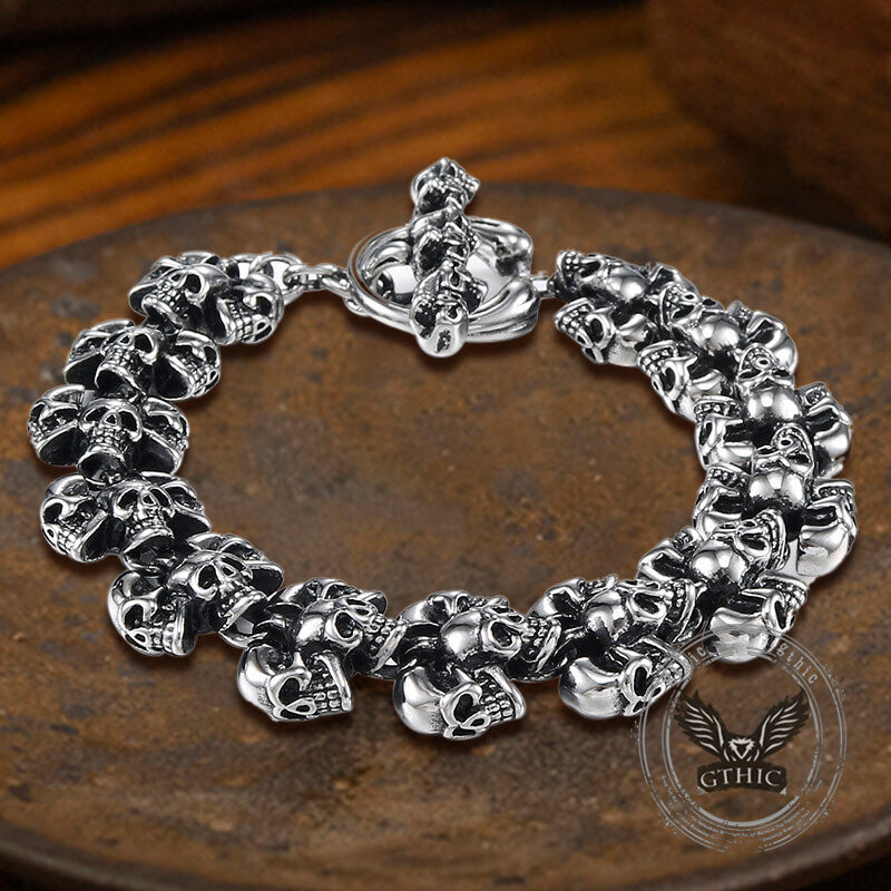 Gothic Skull Domineering Bracelet in Stainless Steel