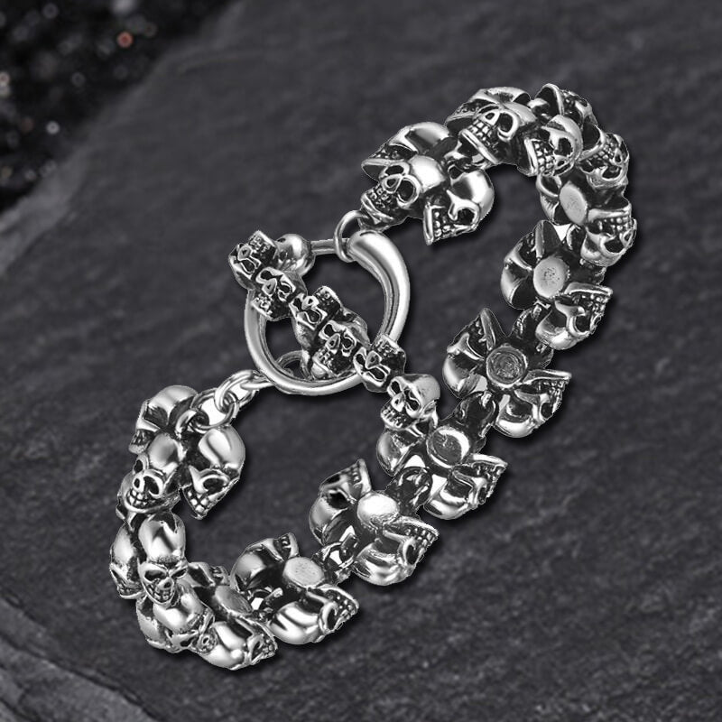 Gothic Skull Domineering Bracelet in Stainless Steel