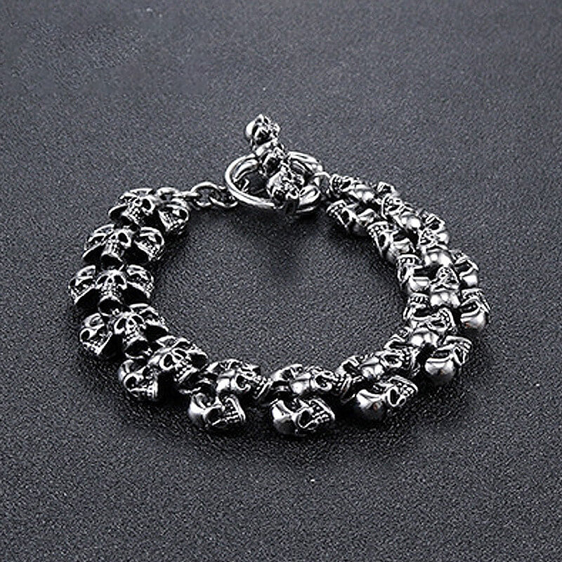 Gothic Skull Domineering Bracelet in Stainless Steel