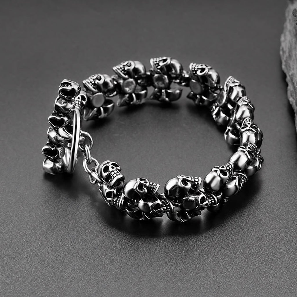 Gothic Skull Domineering Bracelet in Stainless Steel