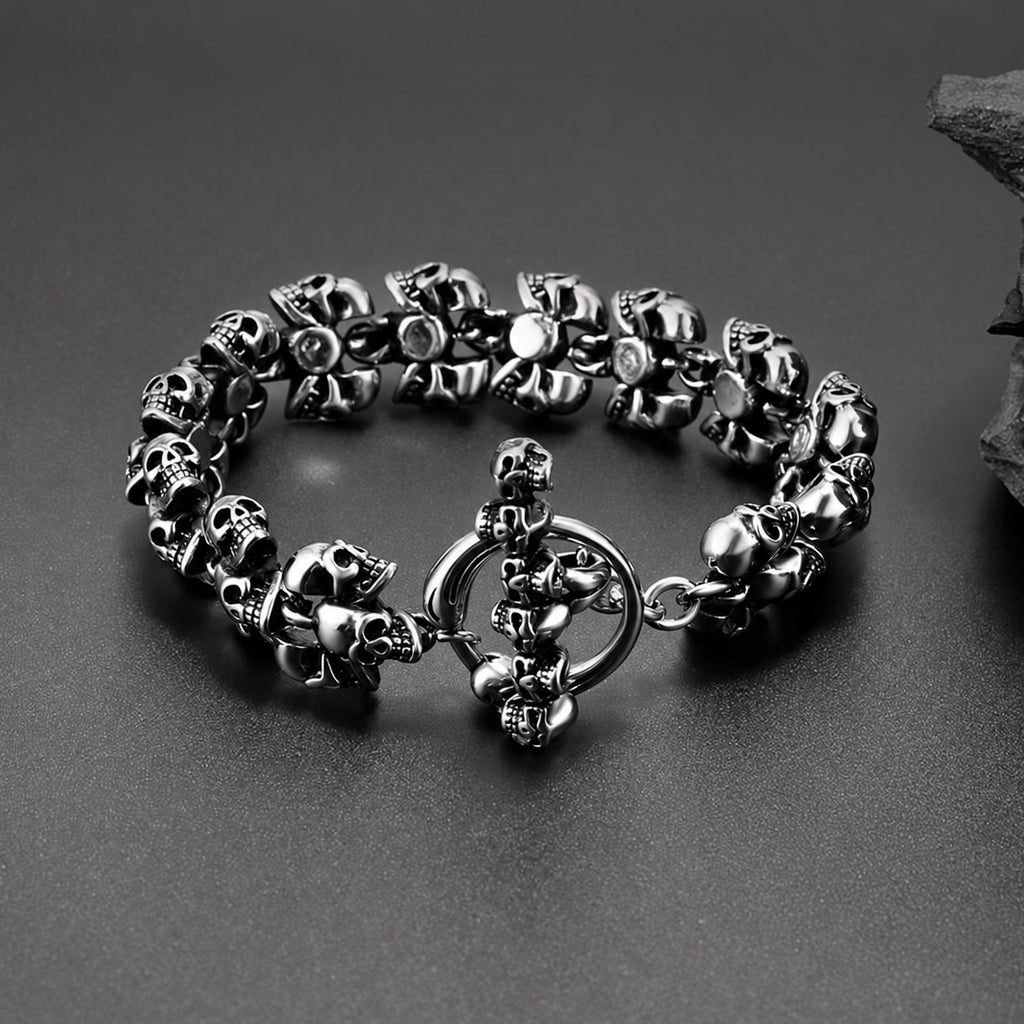 Gothic Skull Domineering Bracelet in Stainless Steel