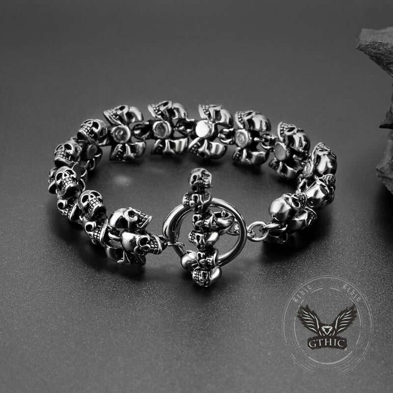 Gothic Skull Domineering Bracelet in Stainless Steel