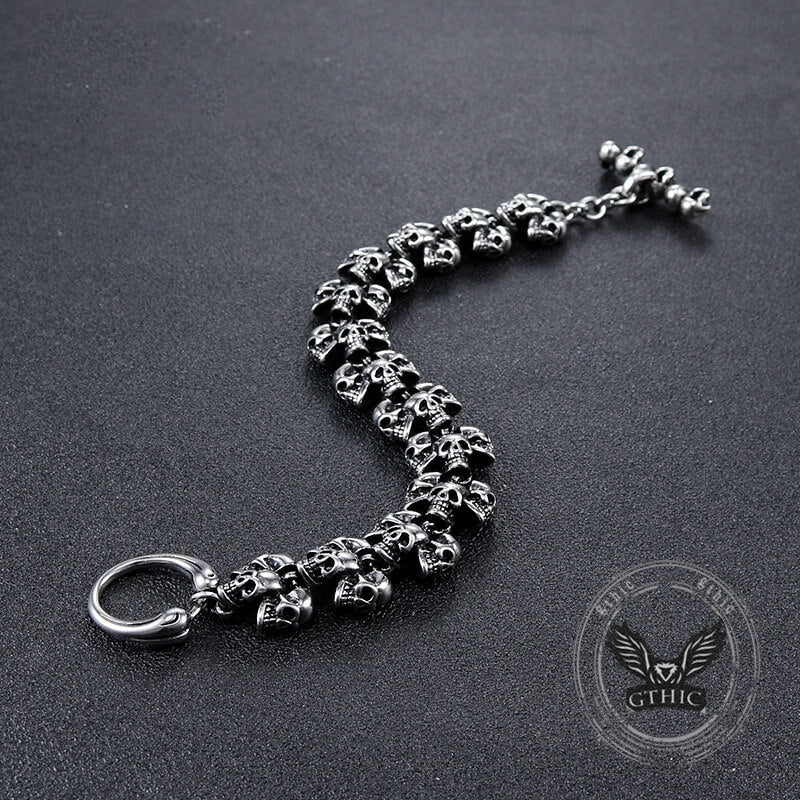 Gothic Skull Domineering Bracelet in Stainless Steel