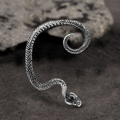 Gothic Snake Stud Earrings in Stainless Steel