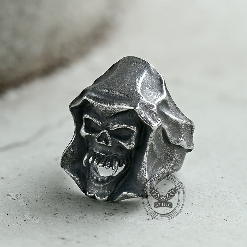 Gothic The Death Skull Stainless Steel Ring