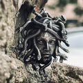 Greek Medusa Pendant in Stainless Steel