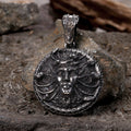 Greek Snake Head Medusa Pendant in Stainless Steel