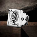 Grim Reaper Poker Stainless Steel Ring