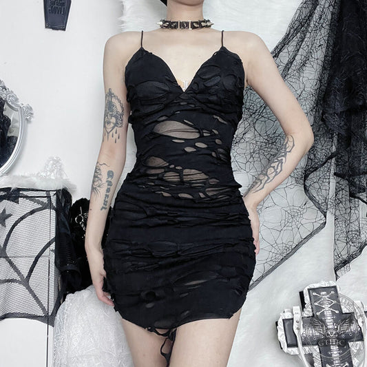 Grunge Mini Mesh Gothic Dress