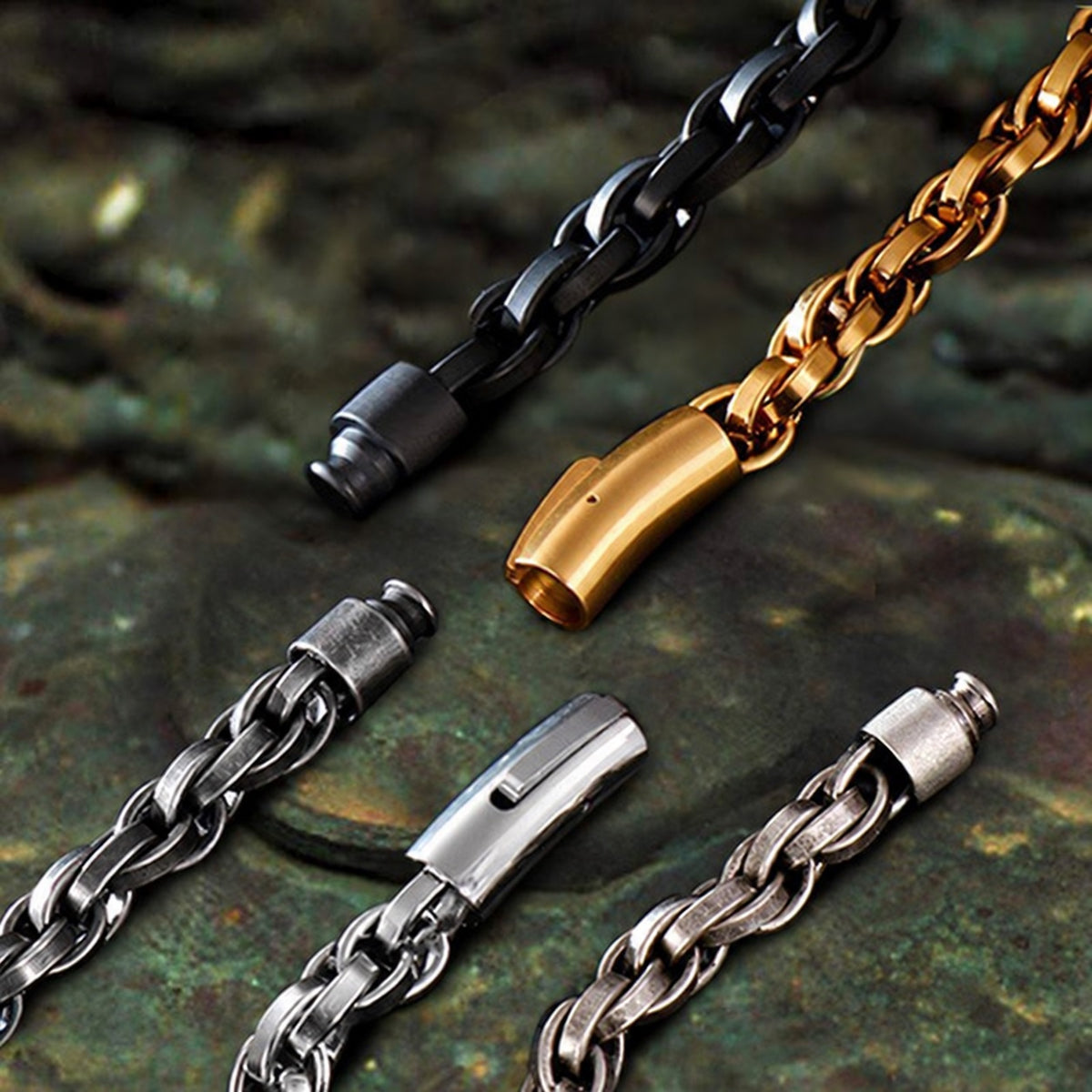 Classic Winding Bracelet in Stainless Steel