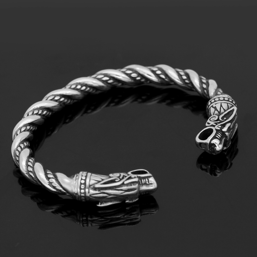 Detailed Dragon Beast Bracelet in Stainless Steel