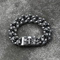 Punk Ghost Head Skull Bracelet in Stainless Steel