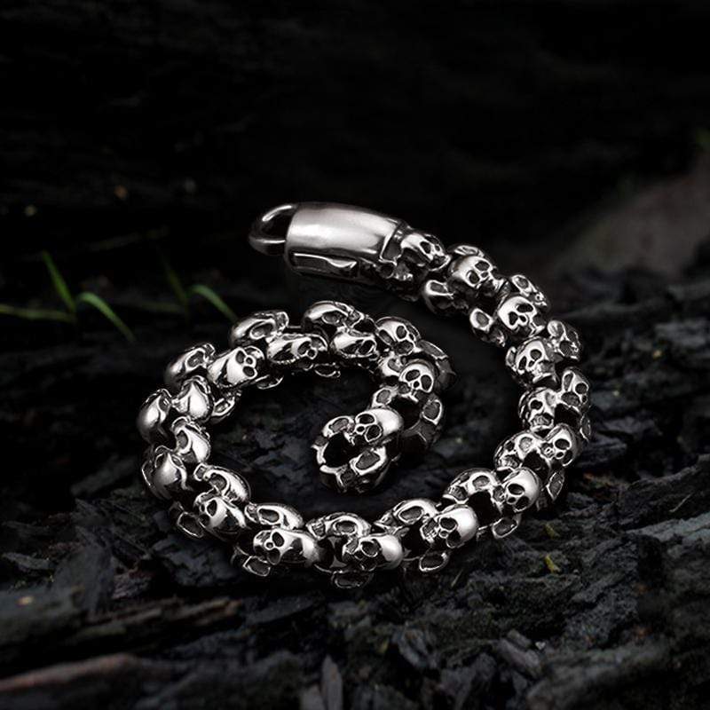 Vintage Skull Bracelet in Stainless Steel