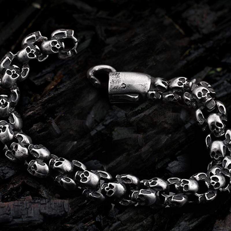 Vintage Skull Bracelet in Stainless Steel