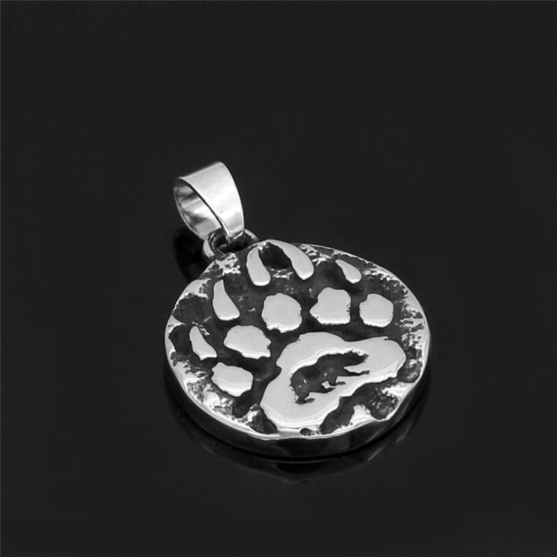 Bear Claw Amulet Viking Necklace in Stainless Steel