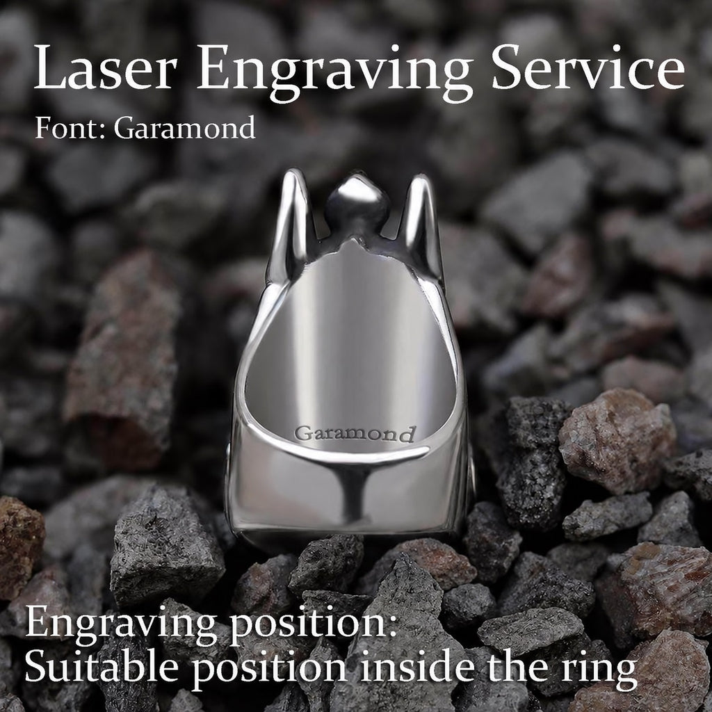 Anubis Egyptian Mythology Ring in Stainless Steel