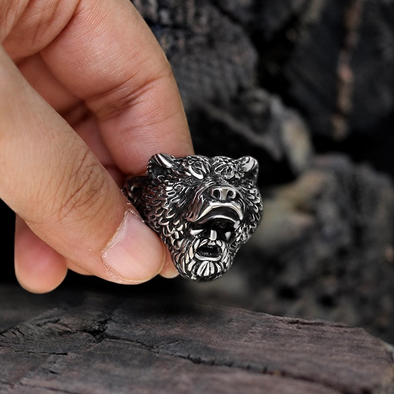 Bear Warrior Viking Ring