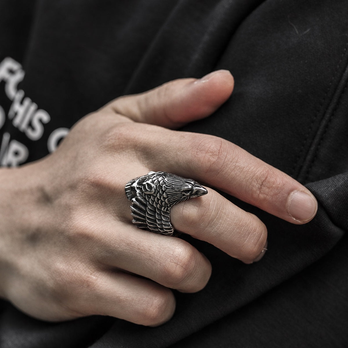 Crow Beast Ring in 316L Stainless Steel