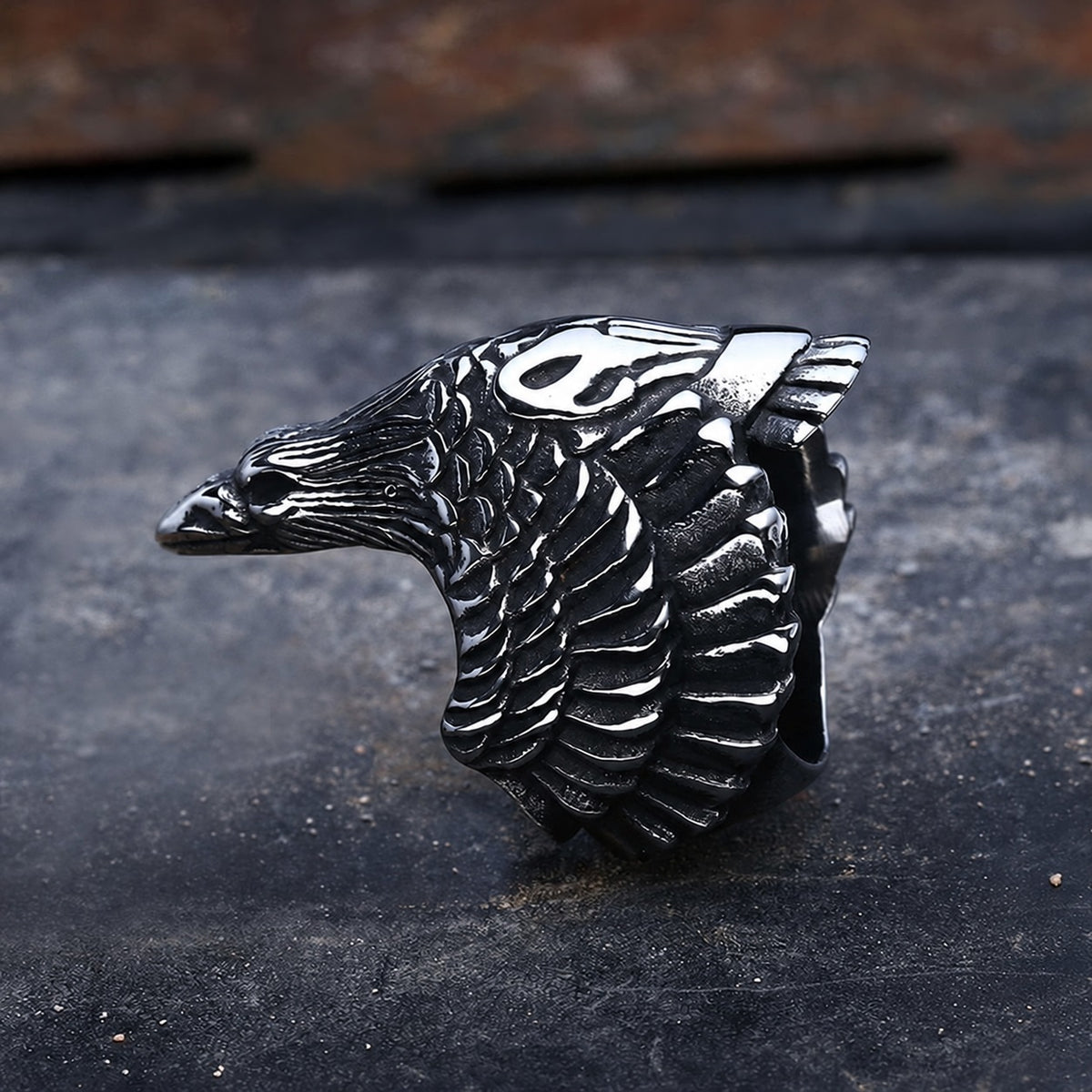 Crow Beast Ring in 316L Stainless Steel