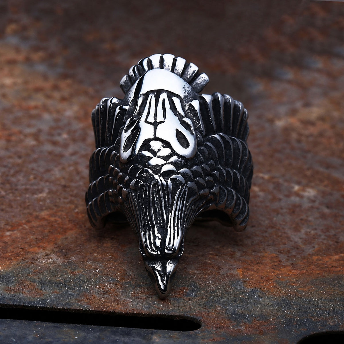 Crow Beast Ring in 316L Stainless Steel