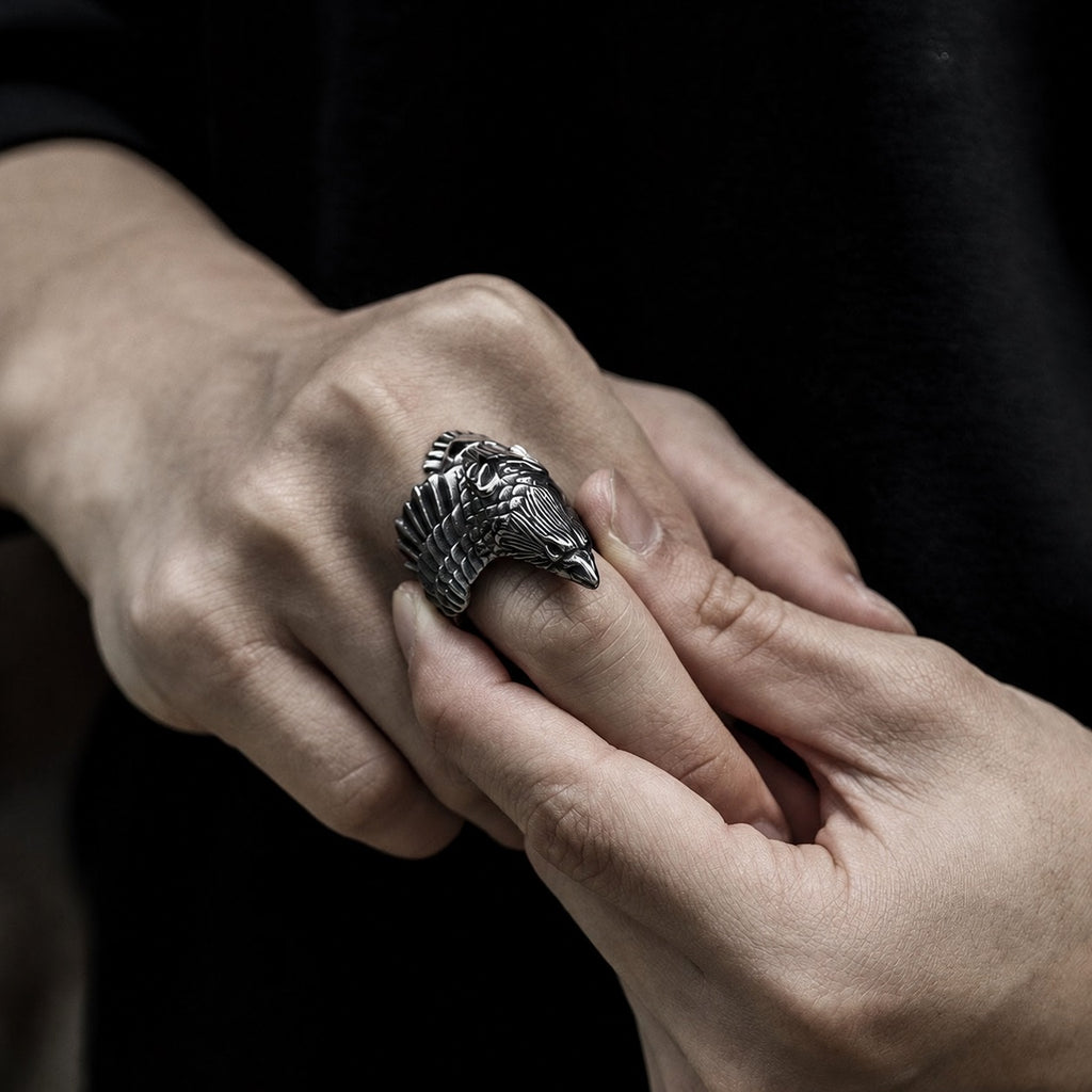Crow Beast Ring in 316L Stainless Steel