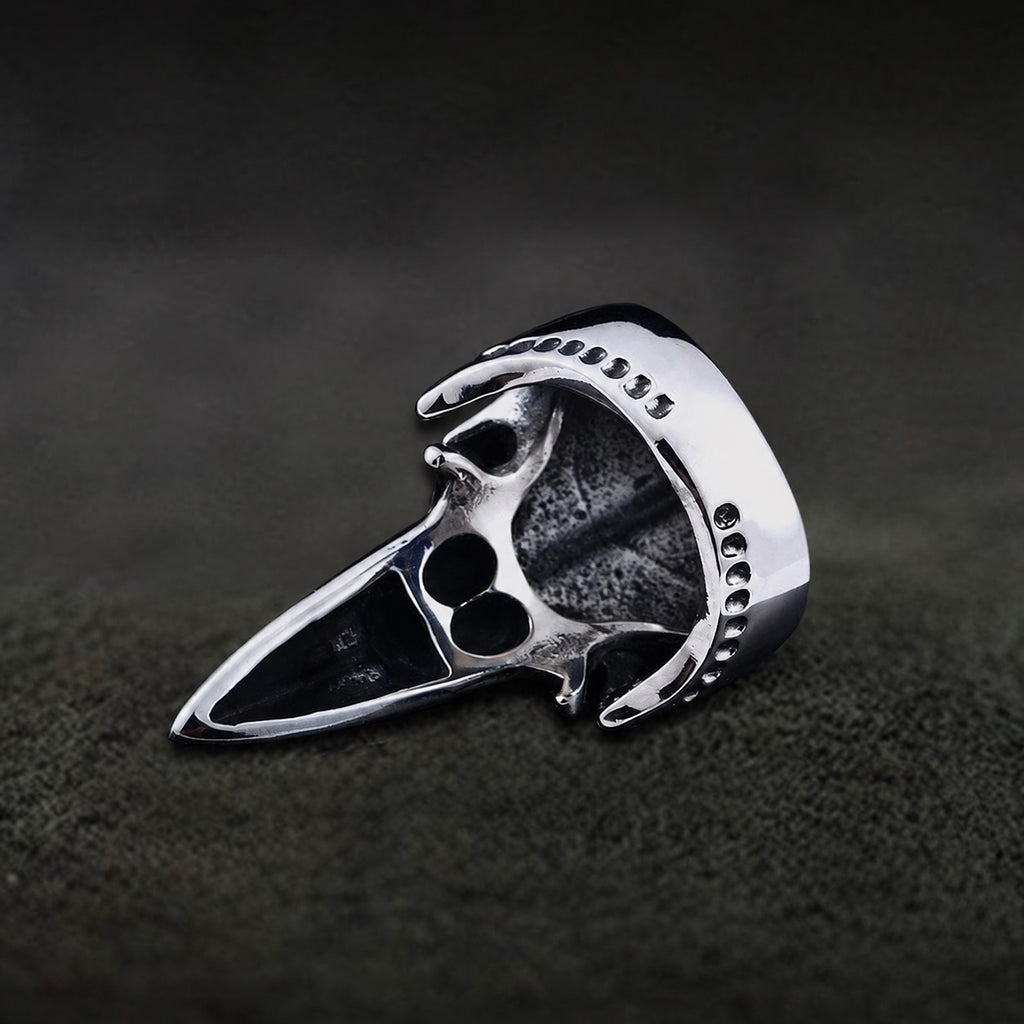 Crow Head Beast Ring in Stainless Steel
