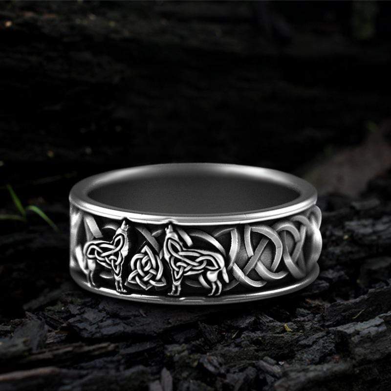 Fenris-wolf Viking Ring in Stainless Steel