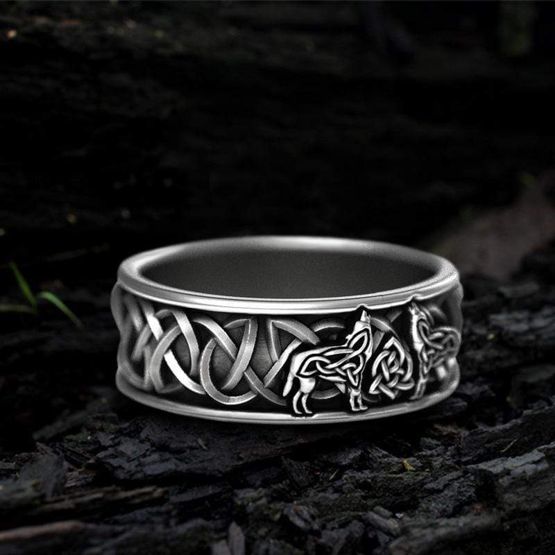 Fenris-wolf Viking Ring in Stainless Steel
