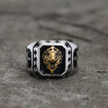 Golden Lion Beast Ring in Stainless Steel