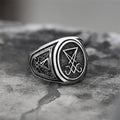 GTHIC Sigil Of Lucifer Ring in Stainless Steel