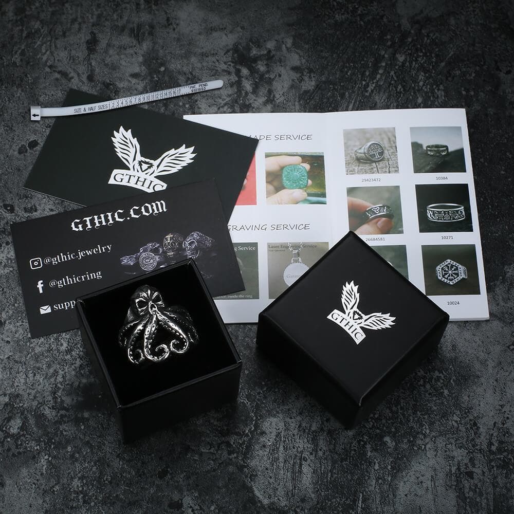 Octopus Skull Stainless Steel Animal Ring