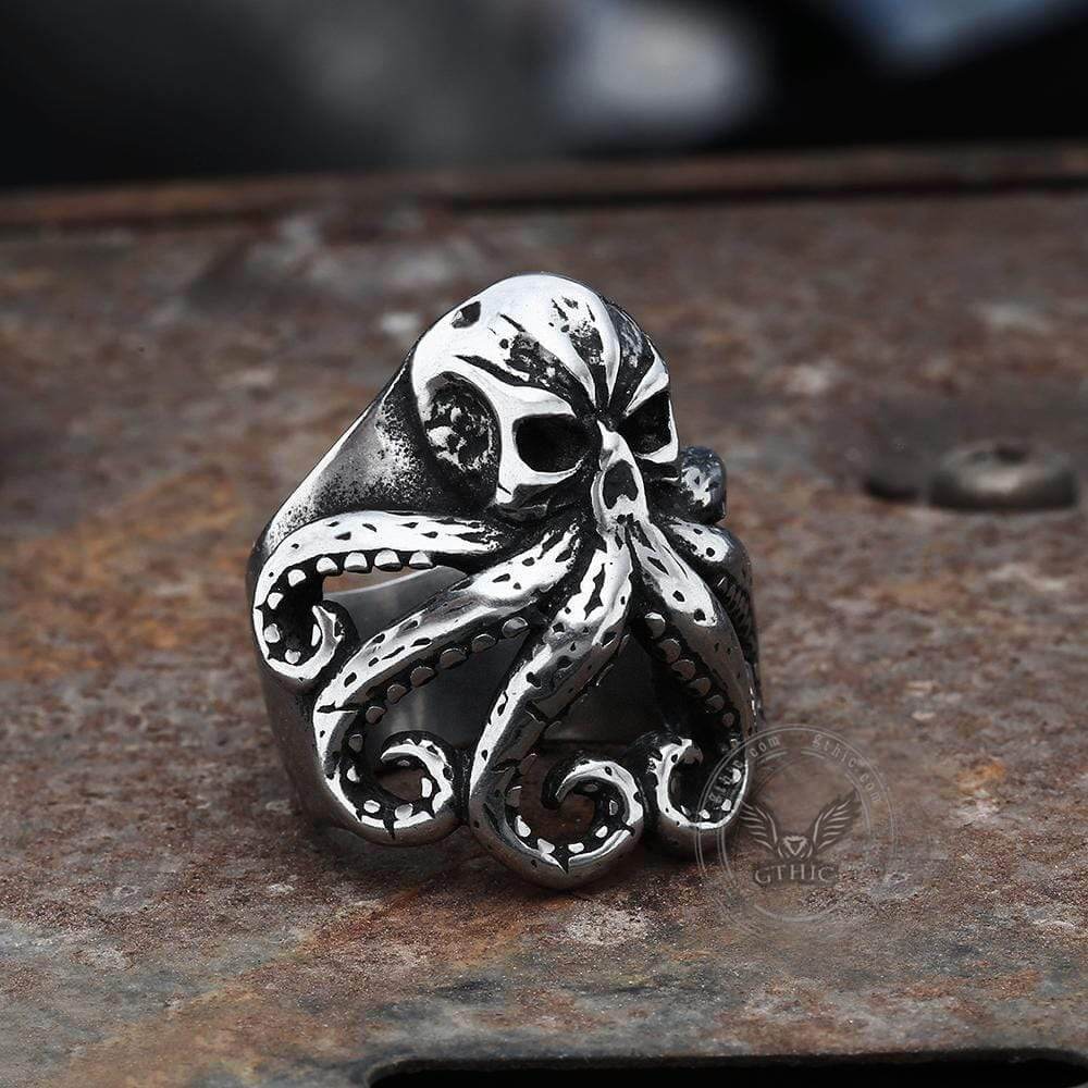 Octopus Skull Stainless Steel Animal Ring