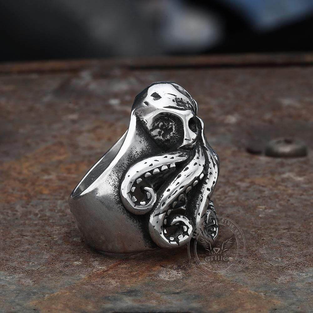 Octopus Skull Stainless Steel Animal Ring