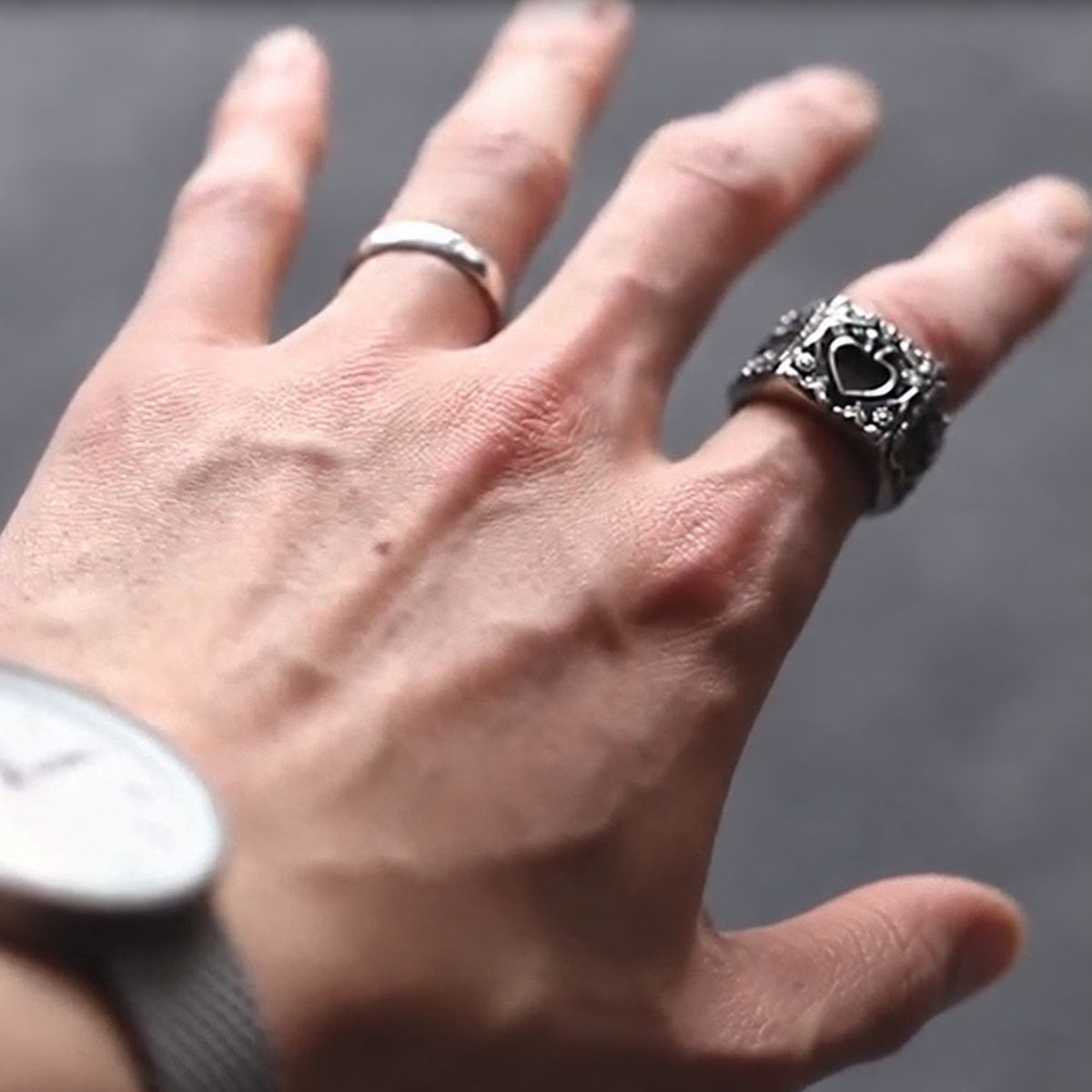 Poker Spades Biker Ring in Stainless Steel