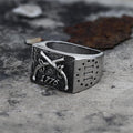 1776 Crossed Guns Ring in Stainless Steel