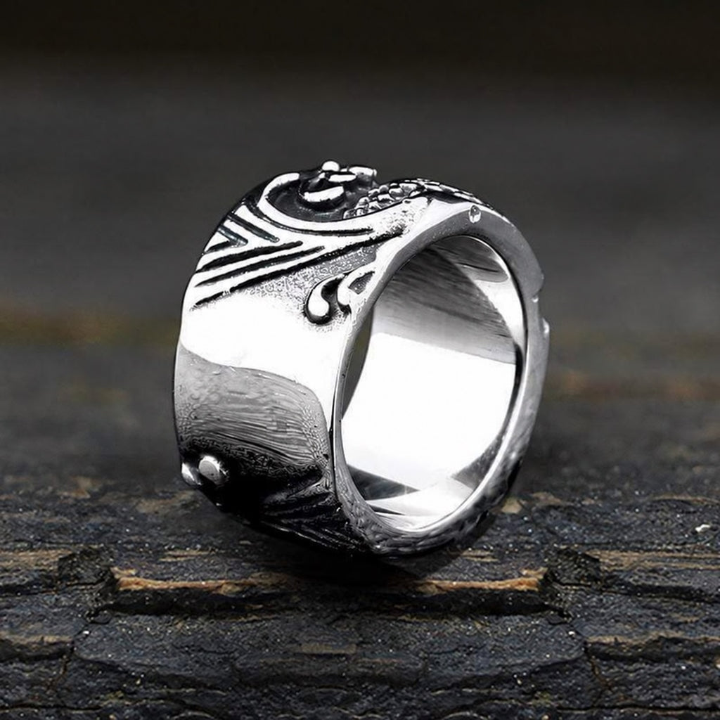 Relief Fish Ring in Stainless Steel