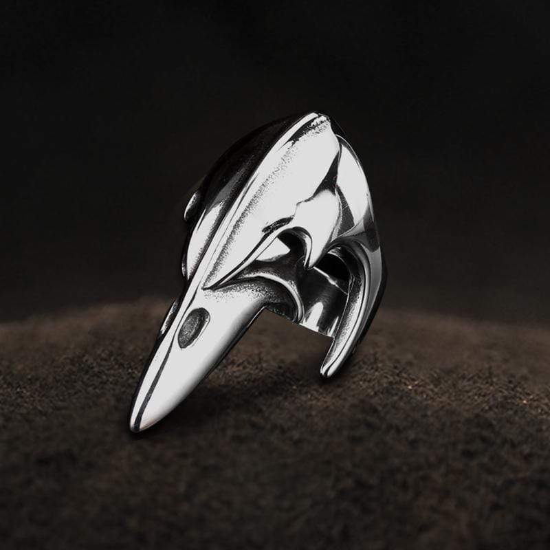 Crow Head Beast Ring in Stainless Steel