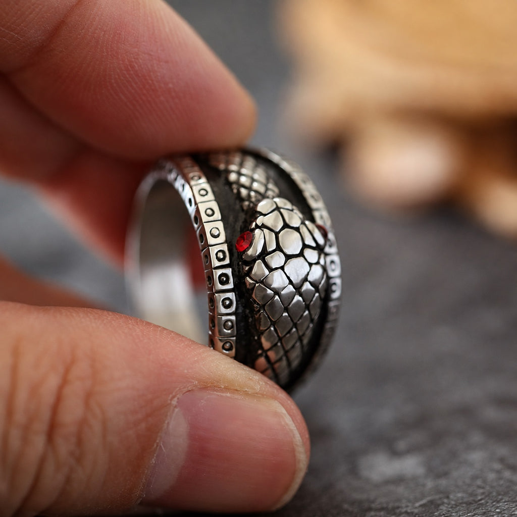 Ouroboros Mythology Ring in Stainless Steel