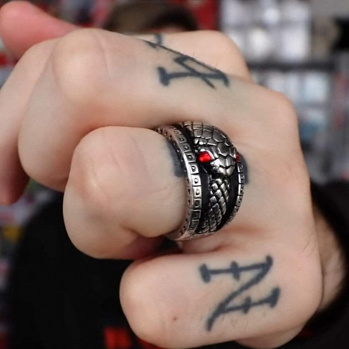 Ouroboros Mythology Ring in Stainless Steel