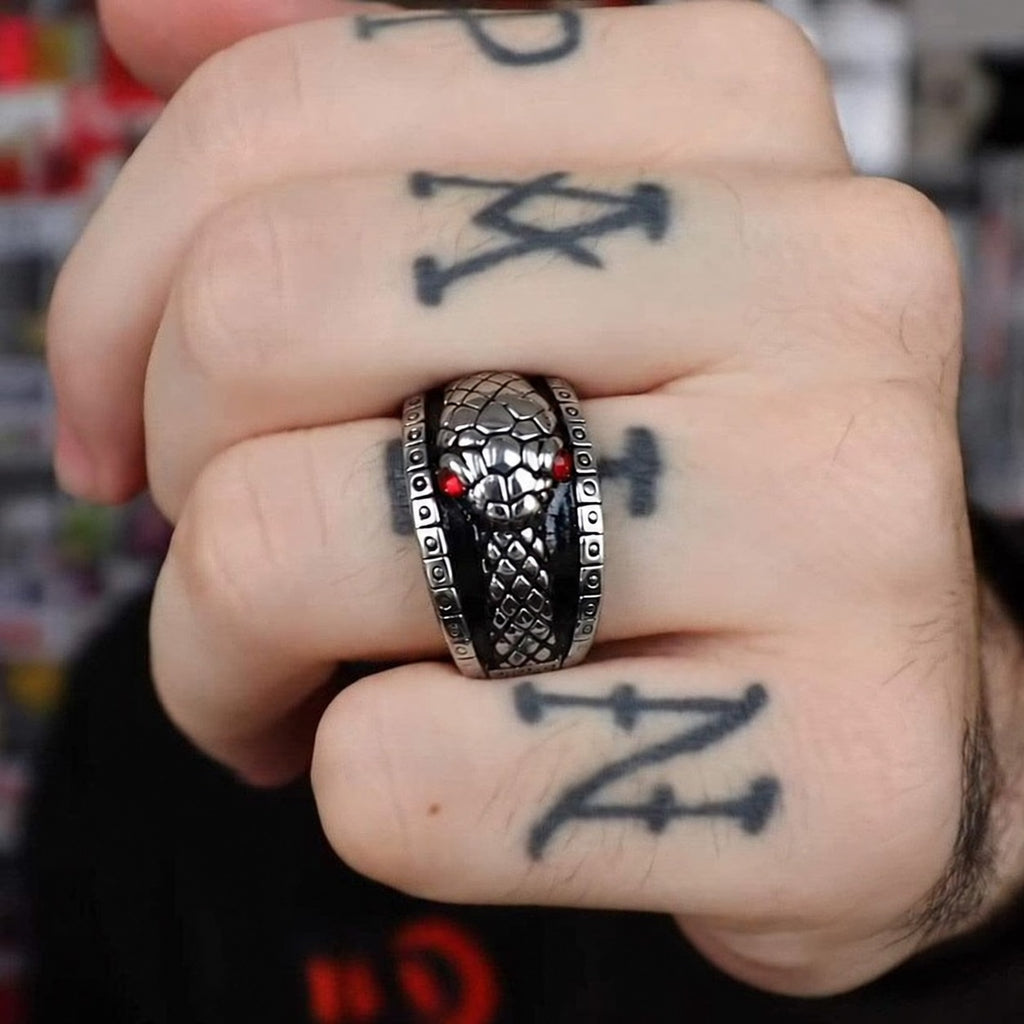 Ouroboros Mythology Ring in Stainless Steel