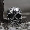 Vintage Rugged Stainless Steel Skull Ring