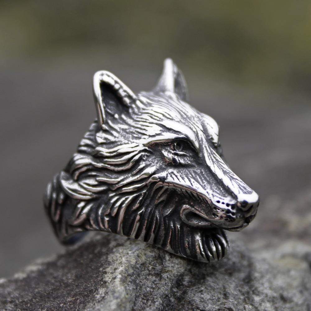 Wild Wolf Viking Ring in 316L Stainless Steel