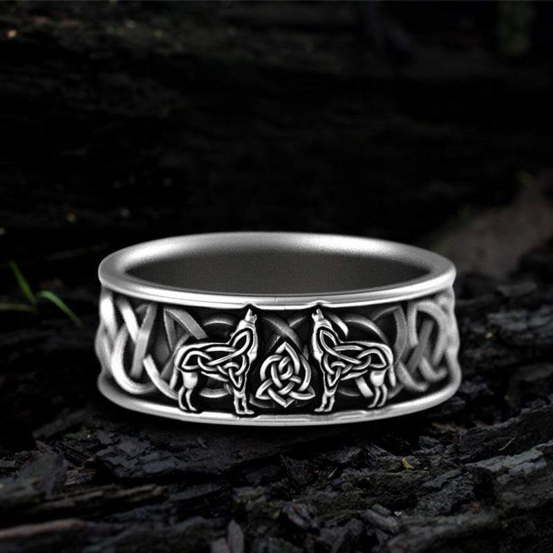 Fenris-wolf Viking Ring in Stainless Steel