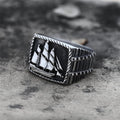 Barque Sailing Ship Marine Ring in Stainless Steel
