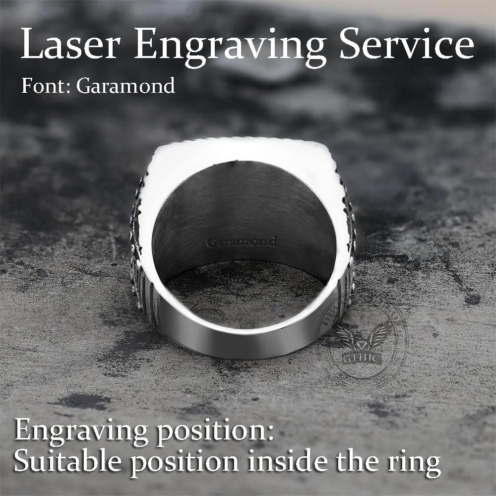 Barque Sailing Ship Marine Ring in Stainless Steel