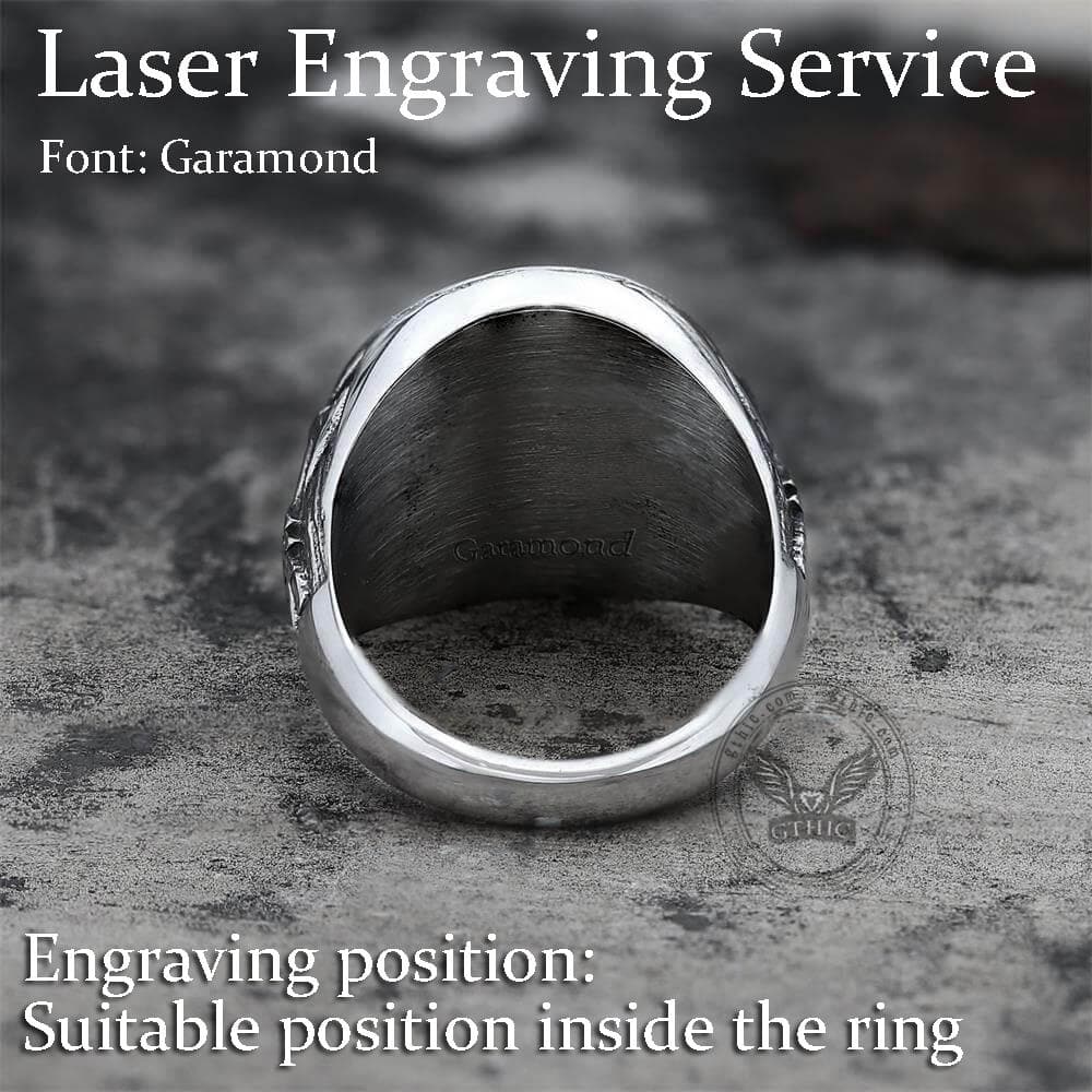 Viking Compass Vegvisir Ring in Stainless Steel
