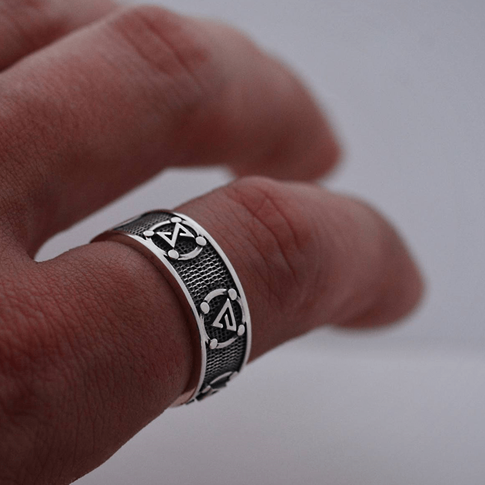 Witchers Elements Signs Ring in Stainless Steel